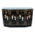 Vintage Chinoiserie Black Lacquer Mother-of-Pearl Four-Door Sideboard For Sale