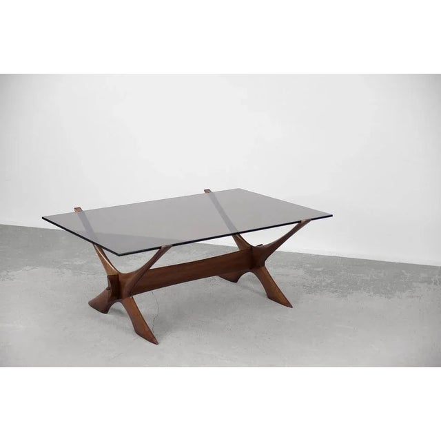 Mid-Century Scandinavian Walnut Condor Coffee Table by Fredrik Schriever-Abeln for Örebro Glass, 1960s For Sale - Image 17 of 17
