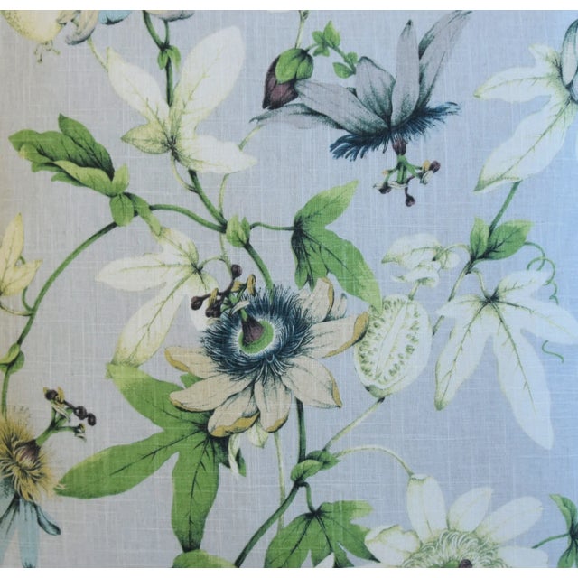P Kaufmann Passion Flower & Fruit Feather/Down Linen Botanical Pillow 24" Square For Sale - Image 4 of 8