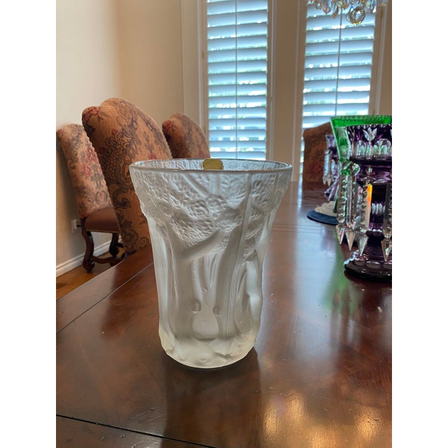 1970s Lalique Style Vase For Sale In Oklahoma City - Image 6 of 8