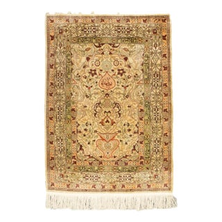 Antique Hereke Rug 2'8'' x 3'8'' For Sale