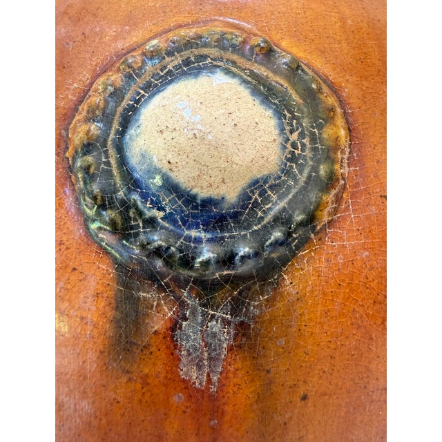 Ceramic Mid 20th Century Rare Hand-Thrown 10" Tang Dynasty Style Sancai Glazed Pottery Medallion Jar For Sale - Image 7 of 12