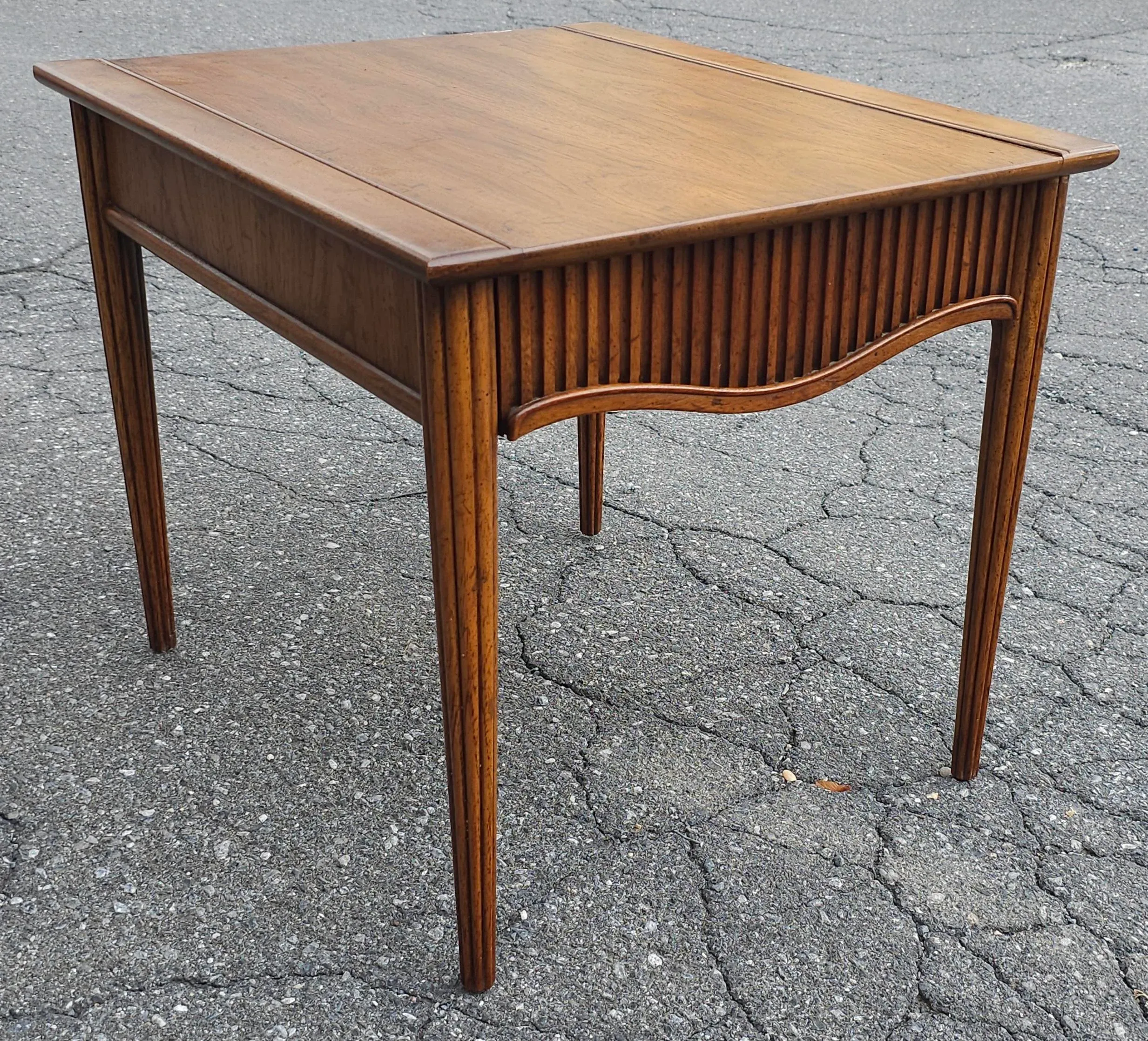 Mid-Century Heritage Walnut Single Drawer Side Table | Chairish
