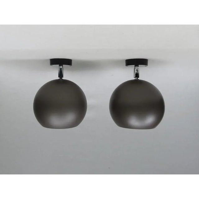 Space Age Ceiling or Wall Lights in Plastic and Painted Aluminum, from Erco, 1970s, Set of 2 For Sale - Image 13 of 13