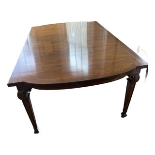 Mid 20th Century Tomlinson Mid Century Classic Expandable Dining Table, Style 9-22t | Solid Wood With Inlay | Seats 8–10 For Sale