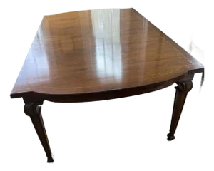 Mid 20th Century Tomlinson Mid Century Classic Expandable Dining Table, Style 9-22t | Solid Wood With Inlay | Seats 8–10