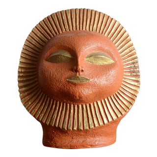 Mid-Century Modern Paul Bellardo Style Sun Face Sculpture For Sale