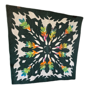 Late 20th Century Hawaiian Quilted Wall Hanging