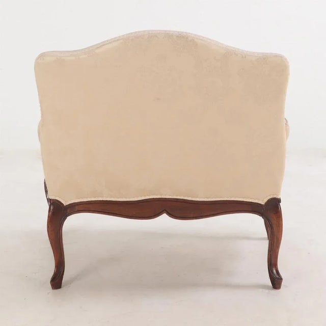 French A Sumptuous Louis XV Marquis Armchair or Small Settee, C. 1900. For Sale - Image 3 of 7