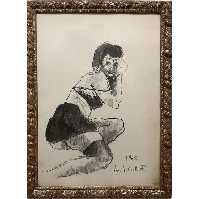 Edgardo Corbelli, Model, 1960s, Pencil For Sale - Image 6 of 6