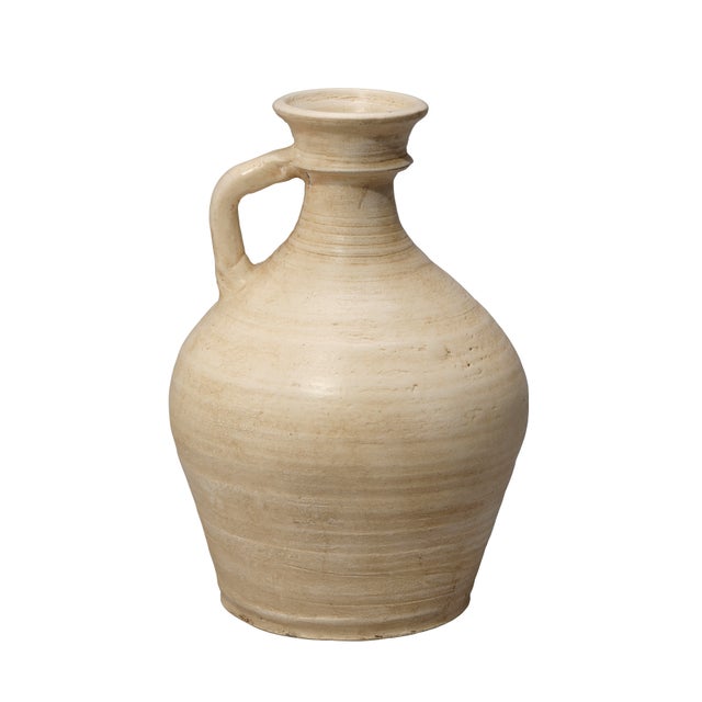 2020s Jamie Young Offering Ceramic Pitcher, Cream For Sale - Image 5 of 5