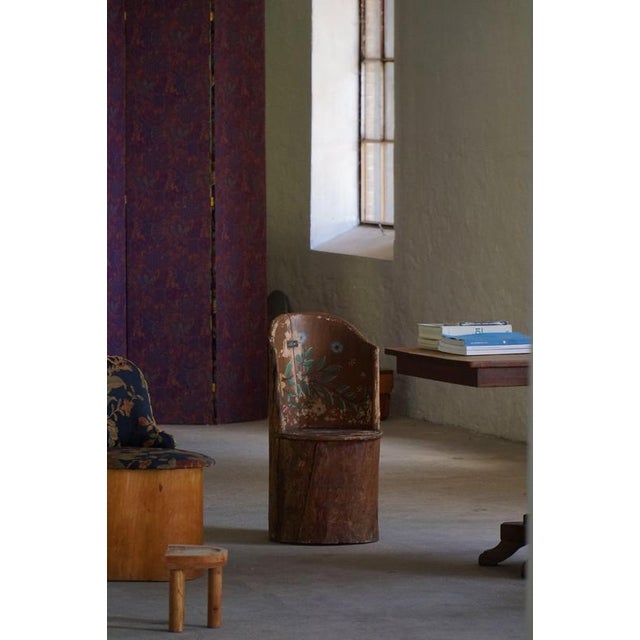 Swedish Folk Art Stump Chairs, 1890s, Set of 2 For Sale - Image 9 of 18