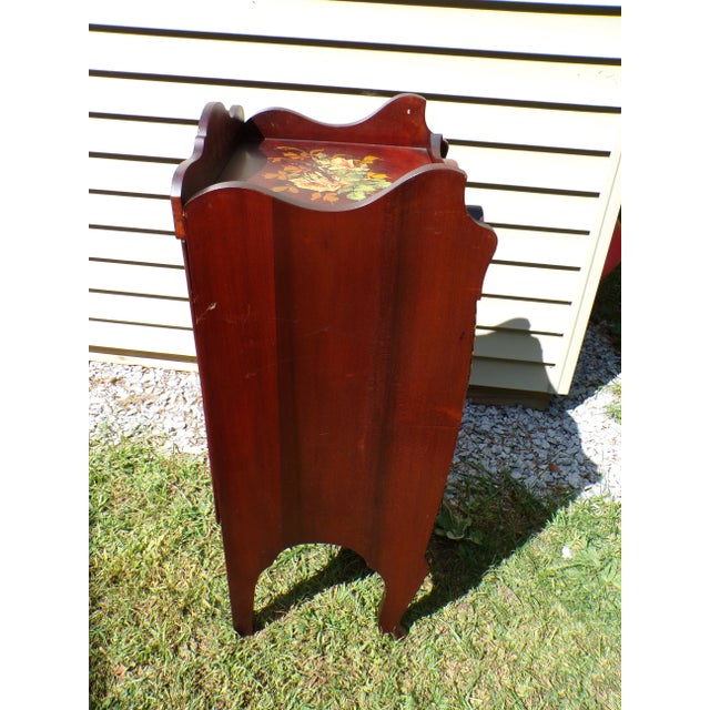 Vintage French Vernis Martin Style Hand Painted Music Cabinet Record Stand For Sale - Image 10 of 16