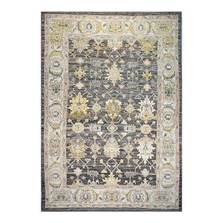 21st Century Turkish Oushak Wool 9X13 Gold, Ivory & Gray Handmade Area Rug #1144102 For Sale