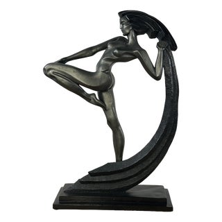 The Dancer with Drapery Figure by Alexsander Danel, 1990 For Sale