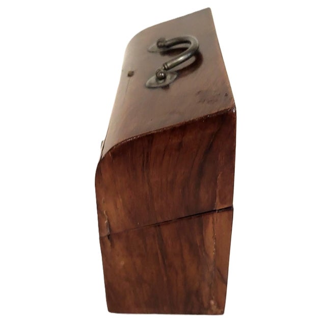 Brown Antique English Mahogany 3 Bottle Box Gentleman's Spirit Decanter Caddy For Sale - Image 8 of 15