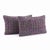 Mid-Century Modern Bohemian Lumbar Kilim Pillow Cover 16'' X 24'' - Set of Two For Sale - Image 3 of 4