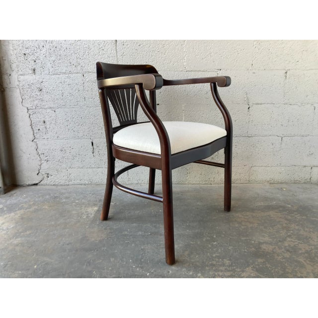 1980s Set of 4 Bentwood Arm Dining Chairs For Sale - Image 11 of 12
