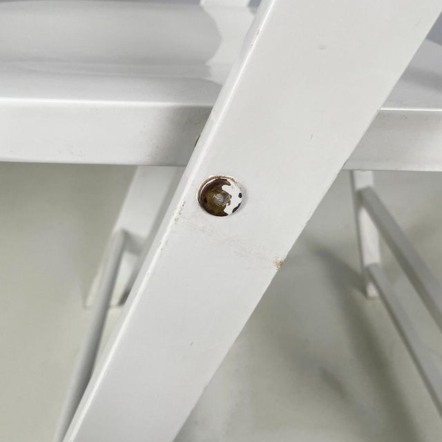 Mid-Century Modern Italian Grey Wood Folding Chair Tric attributed to Castiglioni for Hille, 1960s For Sale - Image 12 of 18