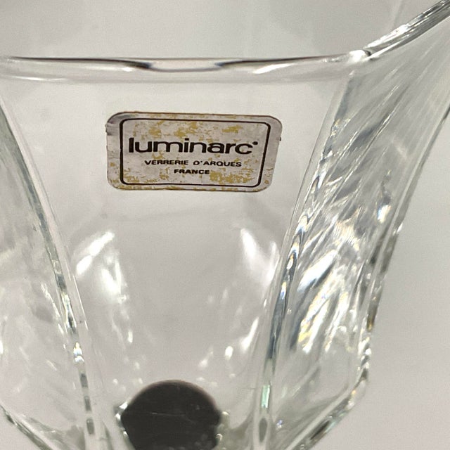 Glass 1990s Luminarc of France-Octagon Bowl Wine Goblets – Set of 4 For Sale - Image 7 of 7