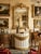 Sculpture Materials ​Vintage Hollywood Regency Serge Roche Style Fluted Plaster & Gilt Swag Pedestal Console Table For Sale - Image 7 of 10