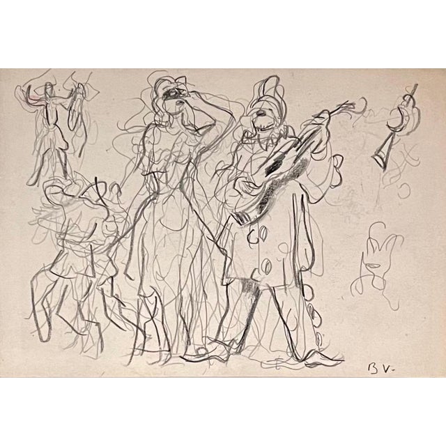 Benjamin II Vautier, Reverly, Graphite on Paper For Sale - Image 8 of 8