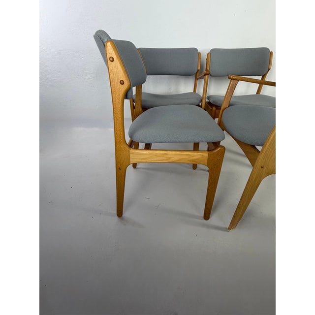 Wood Vintage Danish Oak Chairs by Erik Buch for Oddense Maskinsnedkeri, 1960s, Set of 5 For Sale - Image 7 of 11