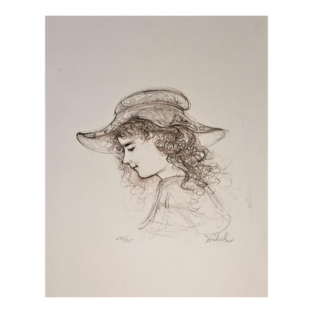 Edna Hibel "Elisabet" - 230/315 - Signed Lithographs - 10 1/4 X 16- Child Portrait For Sale