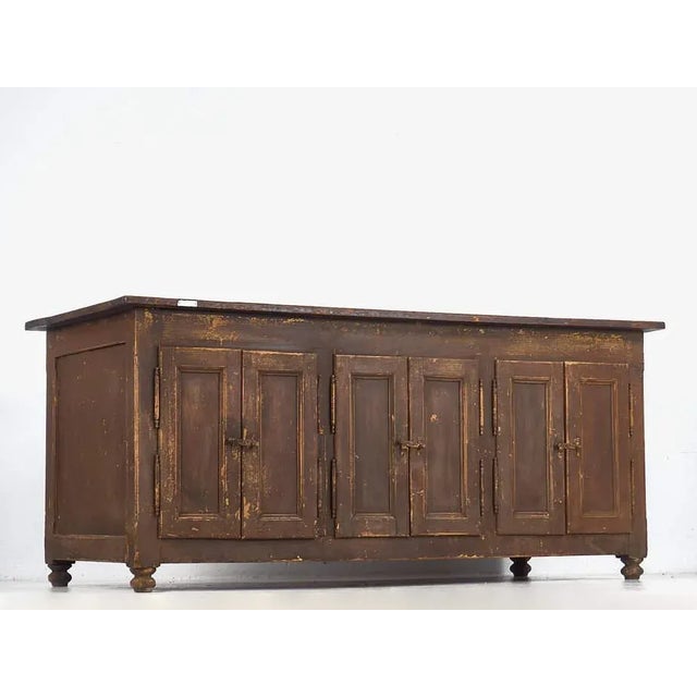 Antique Kitchen Island with Doors on Both Sides, 1850 For Sale - Image 10 of 10