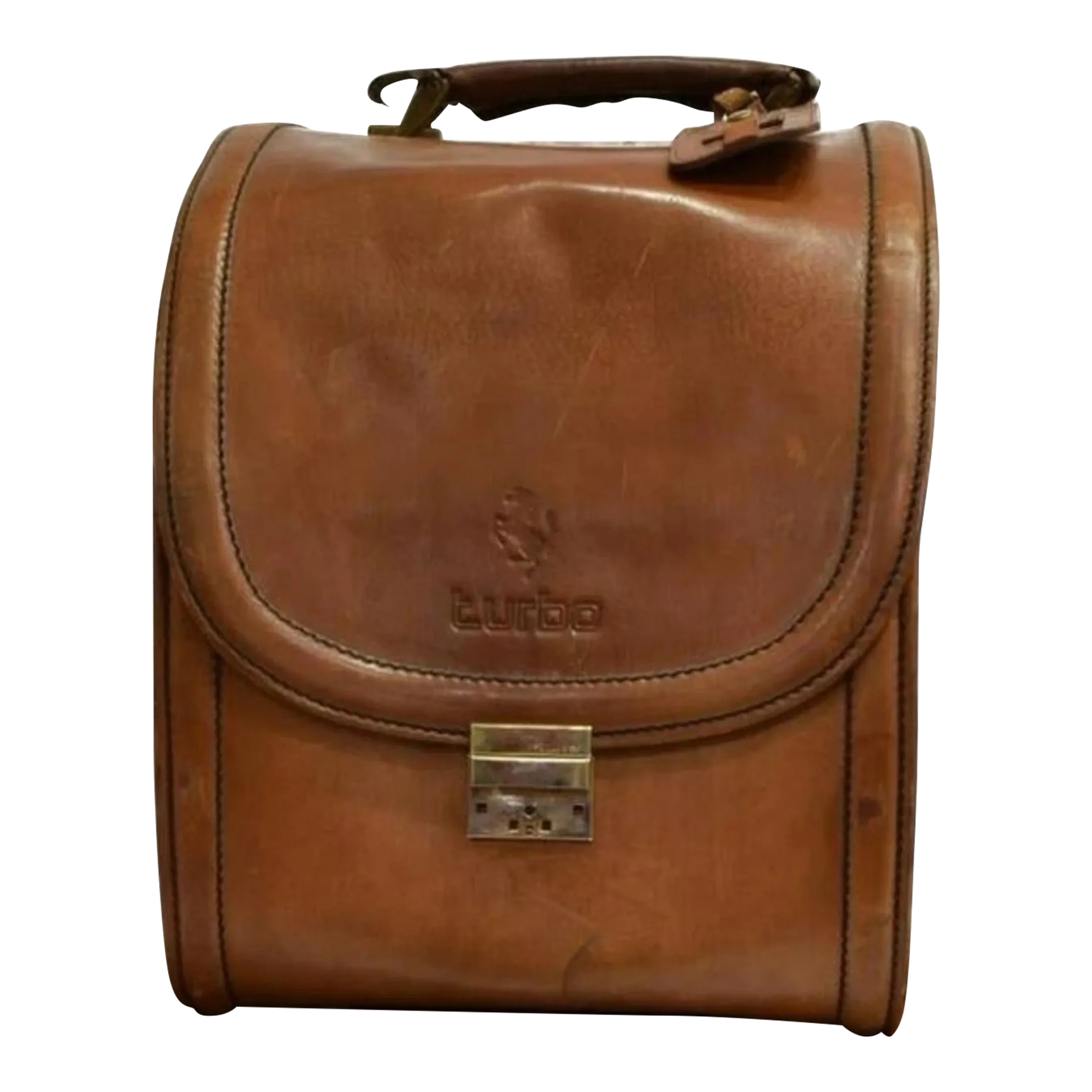 Vintage Ferrari Turbo Cuoio Schedoni Modena Italian Leather Travel