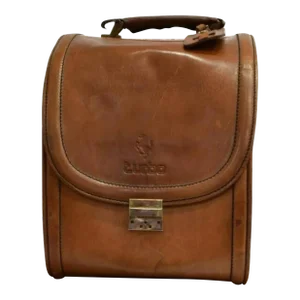 Vintage Ferrari Turbo Cuoio Schedoni Modena Italian Leather Travel Bag