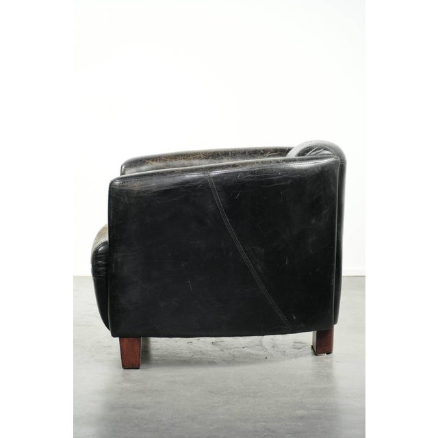 Vintage Club Chair in Cowhide Leather For Sale - Image 5 of 13