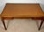 Wood Elegant Early 20th Century Writing Desk With Brass Details and Three Drawers For Sale - Image 7 of 14