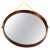 Wood Mid-Century Italian Circular Teak and Rope Wall Mirror For Sale - Image 7 of 7