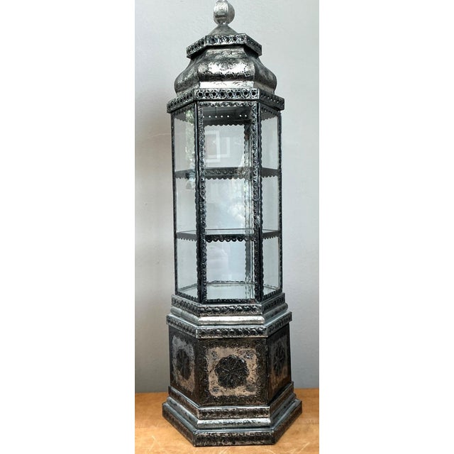 Ornate Metal and Glass Showcase For Sale - Image 15 of 18