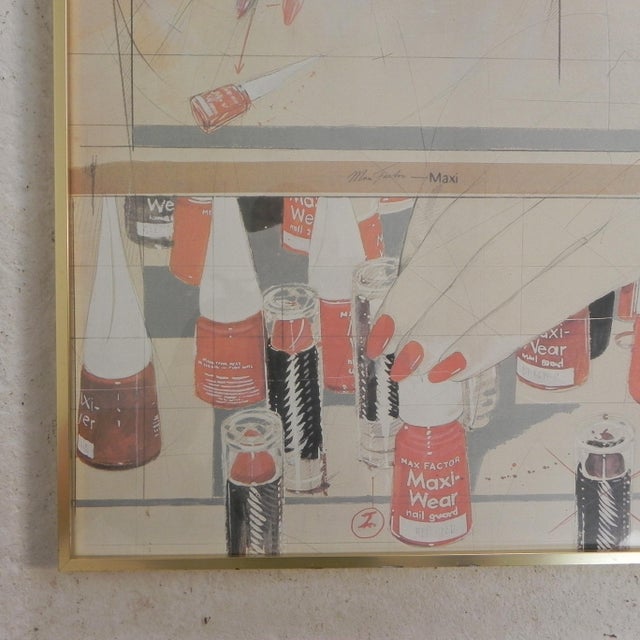 Max Factor Poster by Steven Scheffer, 1970s For Sale - Image 3 of 9
