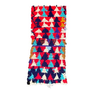 Colorful Moroccan Azilal Wool Rug For Sale