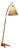 Scandinavian Floor Lamp with Wooden Stem and Fiberglass Shade For Sale