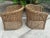 Boho Chic French Style All Weather Woven Rattan Barrel Back Chairs a Pair For Sale - Image 3 of 11