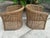 Boho Chic Ralph Lauren Style All Weather Woven Rattan Barrel Back Chairs a Pair For Sale - Image 3 of 11