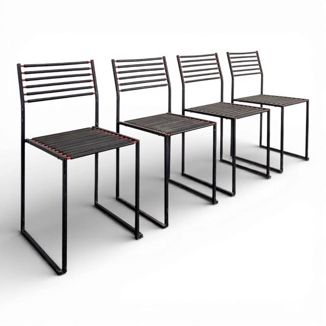 Postmodern Dining Chairs, France, Set of 4 For Sale