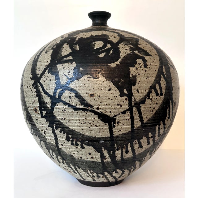 Otto and Vivika Heino Large Ceramic Jar Vase with Striking Glaze by Vivika and Otto Heino For Sale - Image 4 of 12