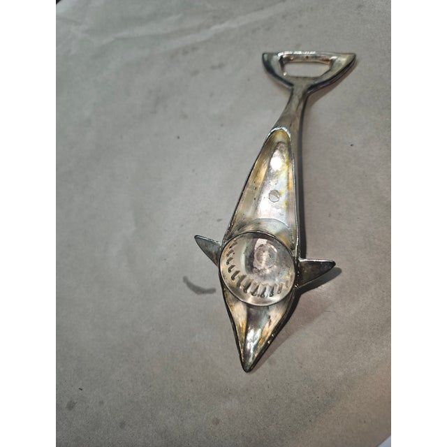 Figurative Vintage Dolphin Bottle Opener Metal 6.5" Long Twist Off Pop Off For Sale - Image 3 of 3