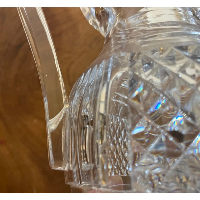 Large Antique Early 19th Century George III Anglo Irish Cut Crystal Glass Wine Ewers or Water Pitchers - A Pair For Sale - Image 13 of 16