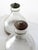 This pair of vintage warehouse light shades dates to the 1930s and features clear patterned glass bodies with metal base...