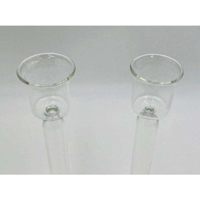 Set of 3 Italian Mouth Blown Glass Candle Holders by Aldo Cibic for Paola Coin For Sale - Image 11 of 14