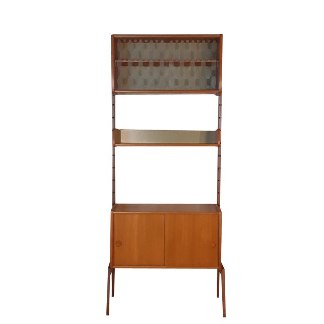 Mid-Century Modern Norwegian Freestanding Ergo Unit in Teak by John Texmon for Blindheim, 1961 For Sale