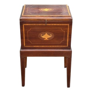 Inlaid Mahogany Wine Cellarette For Sale