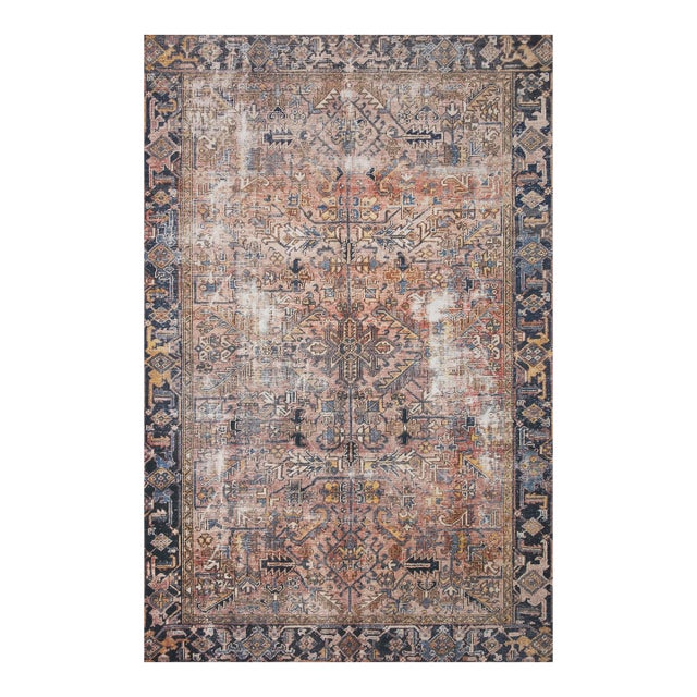 Chris Loves Julia x Loloi Jules Terracotta / Multi 3'-6" x 5'-6" Accent Rug For Sale