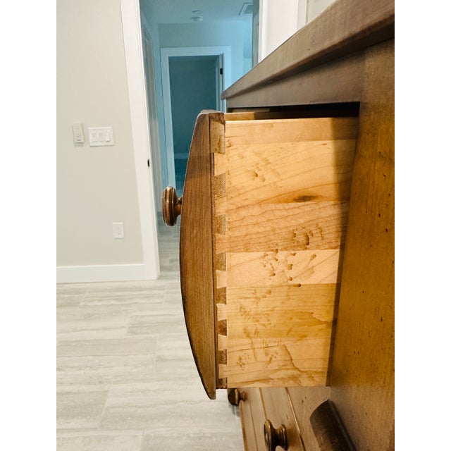 Ethan Allen "New Country" 7-Drawer Tallboy Highboy Chest - Solid Maple For Sale - Image 10 of 16